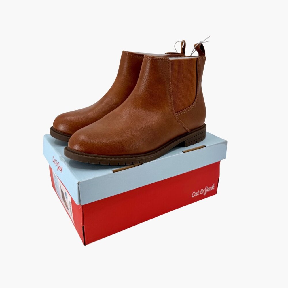 NEW Cat & Jack Toddler Tanner Chelsea Ankle Boots - Cognac